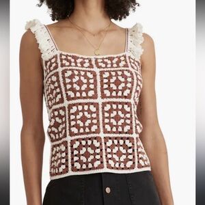 NWT Marine Layer Cora Crochet  Tank Top